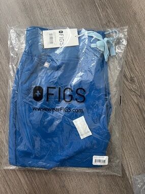 Figs High Waisted Zamora Royal Blue Scrub bottom